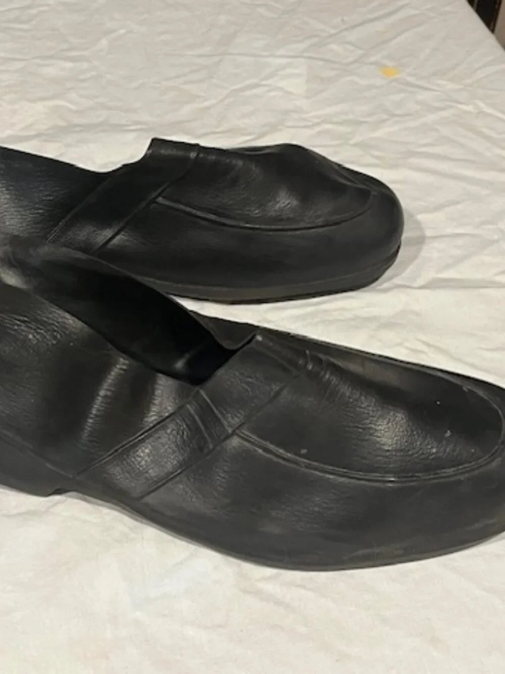 VTG Pair of The Original Totes Natural Rubber Black Slip-On Overshoes Men's LG